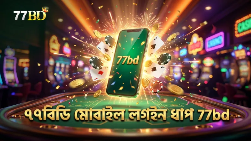মোবাইল থেকে ৭৭বিডি লগইন সফল করার প্রাথমিক ধাপসমূহ।