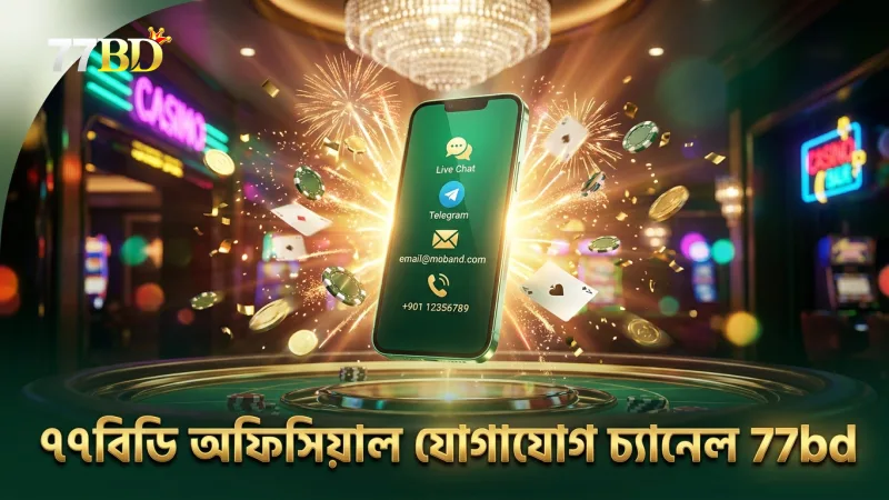 ৭৭বিডি অফিসিয়াল সাপোর্ট চ্যানেলগুলোর তালিকা প্রদর্শন।